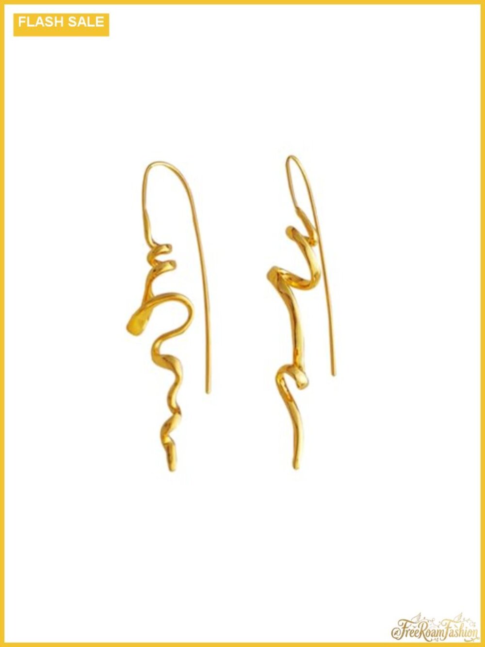 Spiral Threader Earrings 14K Gold Hypoallergenic French Wire Dangle Drop